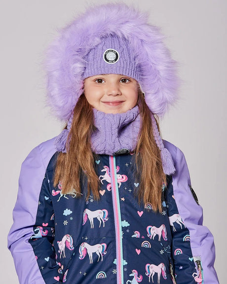 Lined Winter Neckwarmer Lavender | Deux par Deux | Jenni Kidz