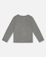 Long Sleeve T-Shirt Dark Grey | Deux par Deux | Jenni Kidz