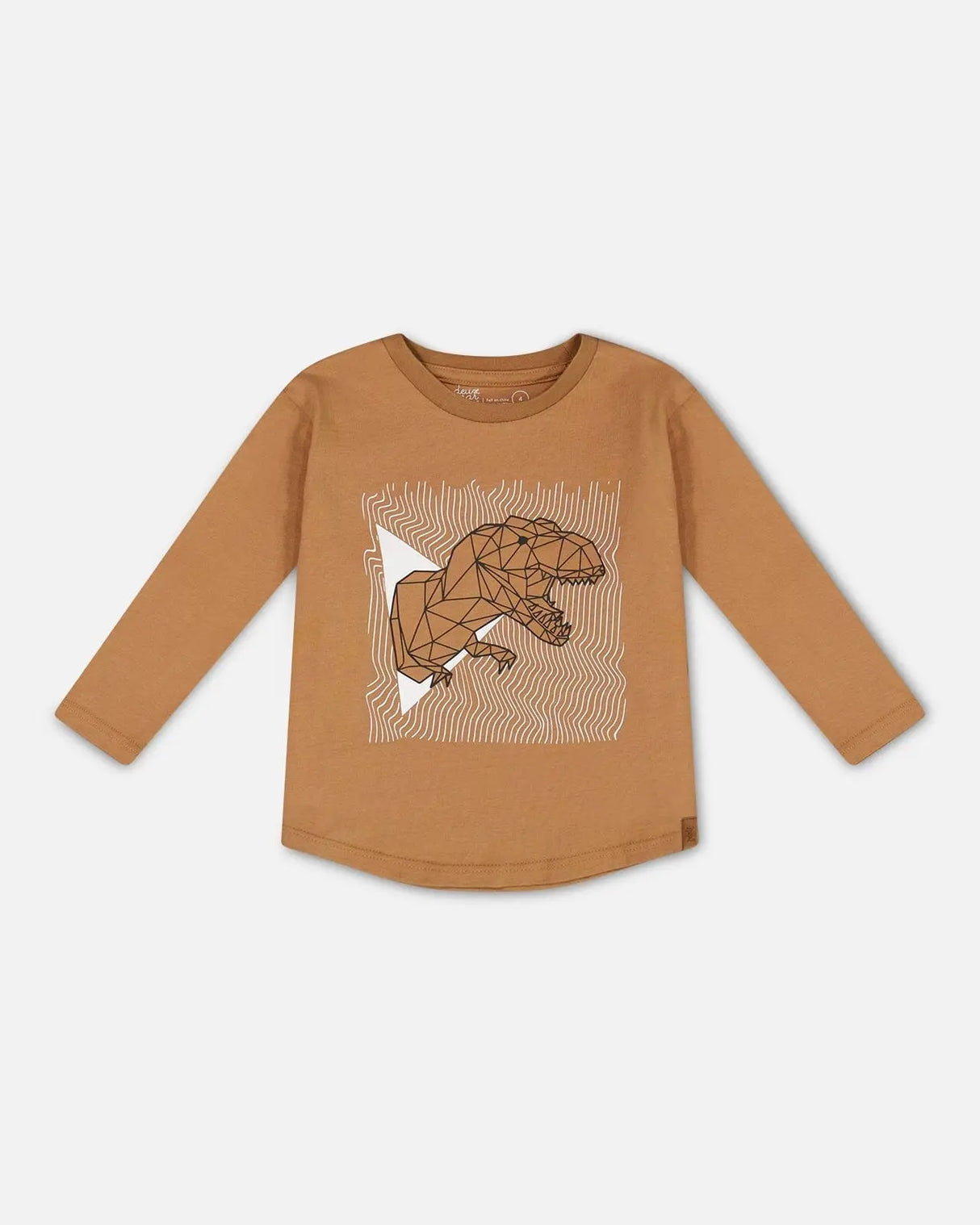 Long-Sleeve T-Shirt With Print Caramel | Deux par Deux | Jenni Kidz