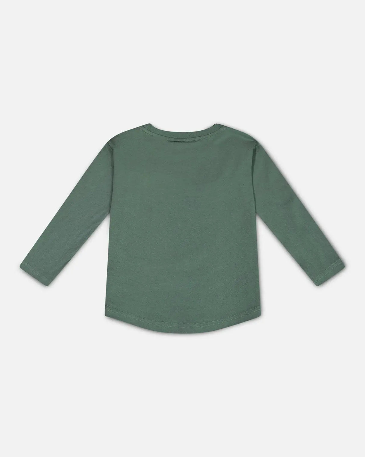 Long Sleeve T-Shirt With Print Forest Green | Deux par Deux | Jenni Kidz