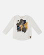 Long Sleeve T-Shirt With Print Off White | Deux par Deux | Jenni Kidz