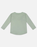 Long Sleeve T-Shirt With Print Sage | Deux par Deux | Jenni Kidz