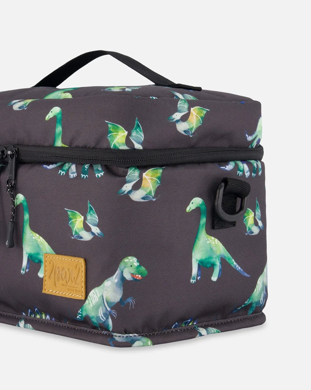 Lunch Box Grey Printed Dinosaurs | Deux par Deux | Jenni Kidz