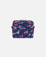 Lunch Box Navy Printed Unicorn | Deux par Deux | Jenni Kidz