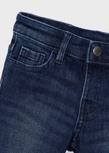 Closeup of waistband with button/zip and inner-button adjusters.