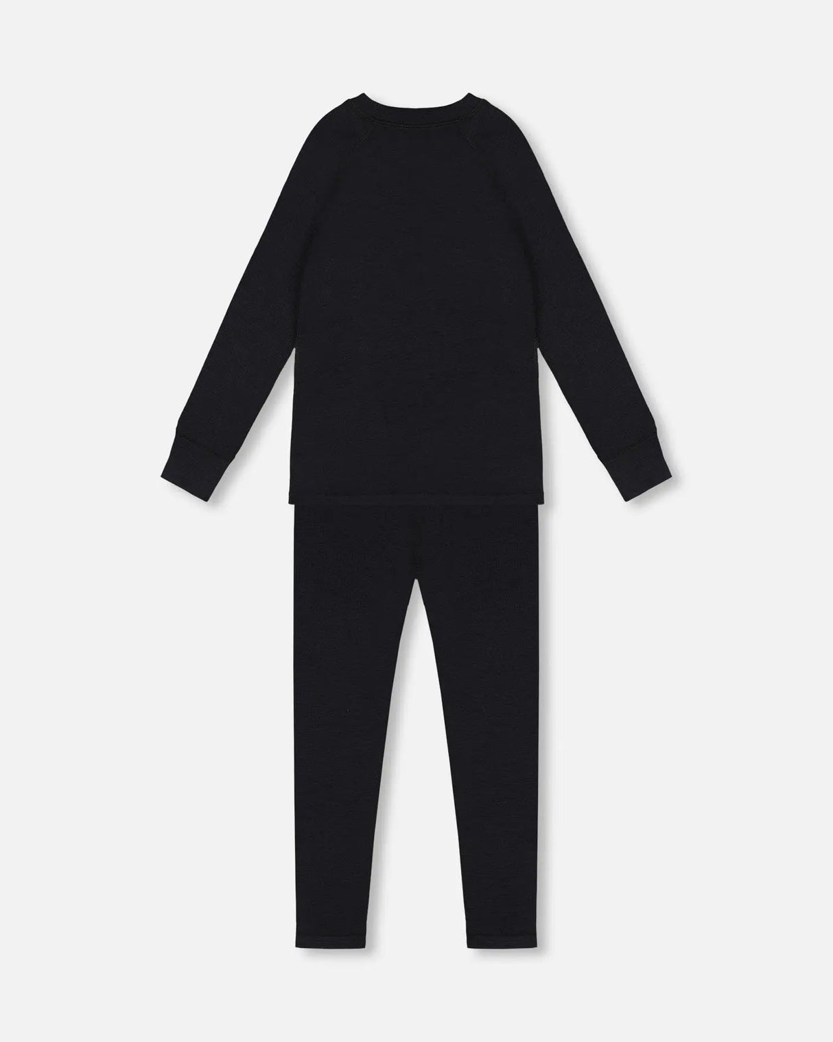 Merino Wool Base Layer Set Black | Deux par Deux | Jenni Kidz