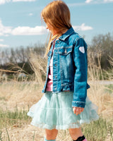 Mesh Skirt With Frills Turquoise | Deux par Deux | Jenni Kidz