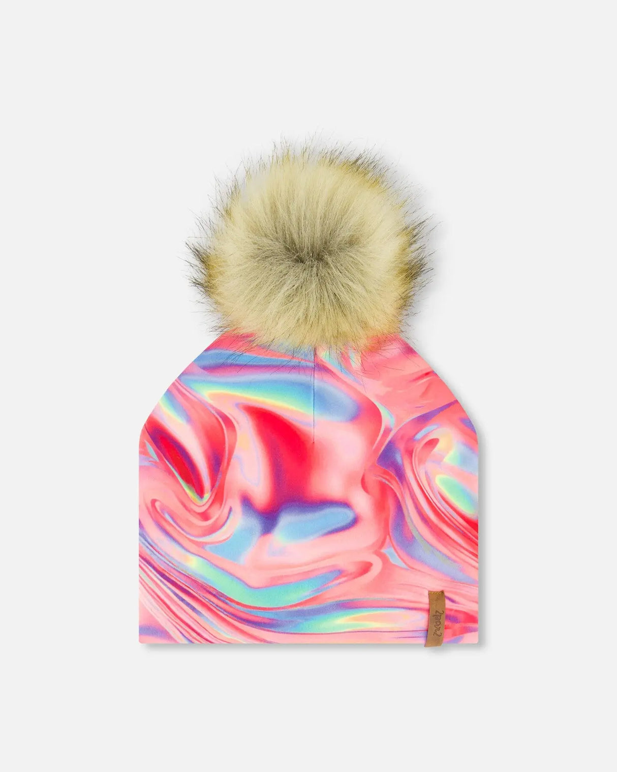 Mid-Season Jersey Detachable Pompom Hat Printed Marble | Deux par Deux | Jenni Kidz