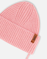 Mid-Season Knit Hat With Strings Pink | Deux par Deux | Jenni Kidz