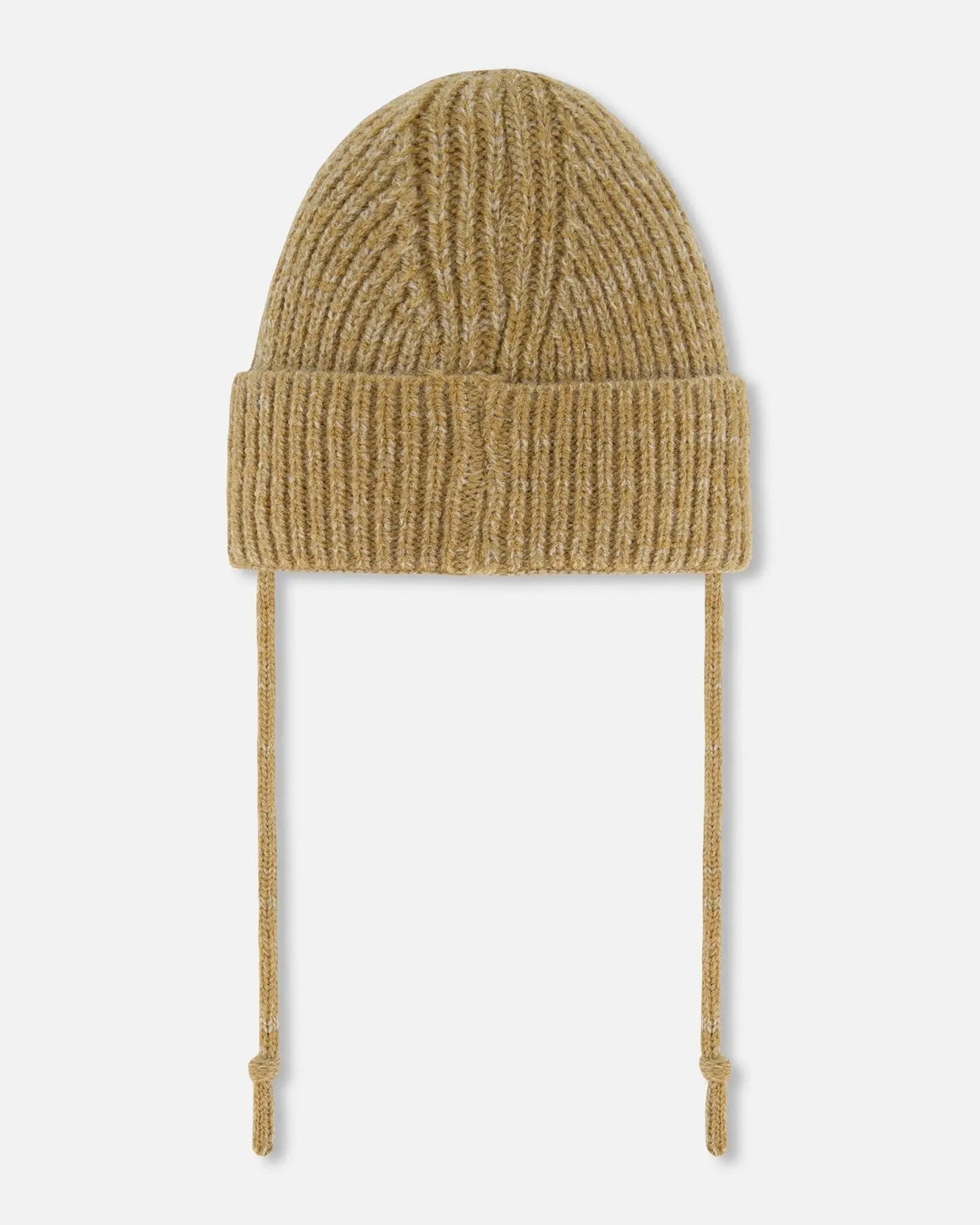 Mid-Season Knit Hat With Strings Taupe | Deux par Deux | Jenni Kidz