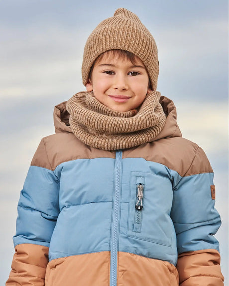 Mid-Season Knit Neckwarmer Taupe | Deux par Deux | Jenni Kidz