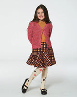 Milano Skirt Plaid Magenta And Brown | Deux par Deux | Jenni Kidz