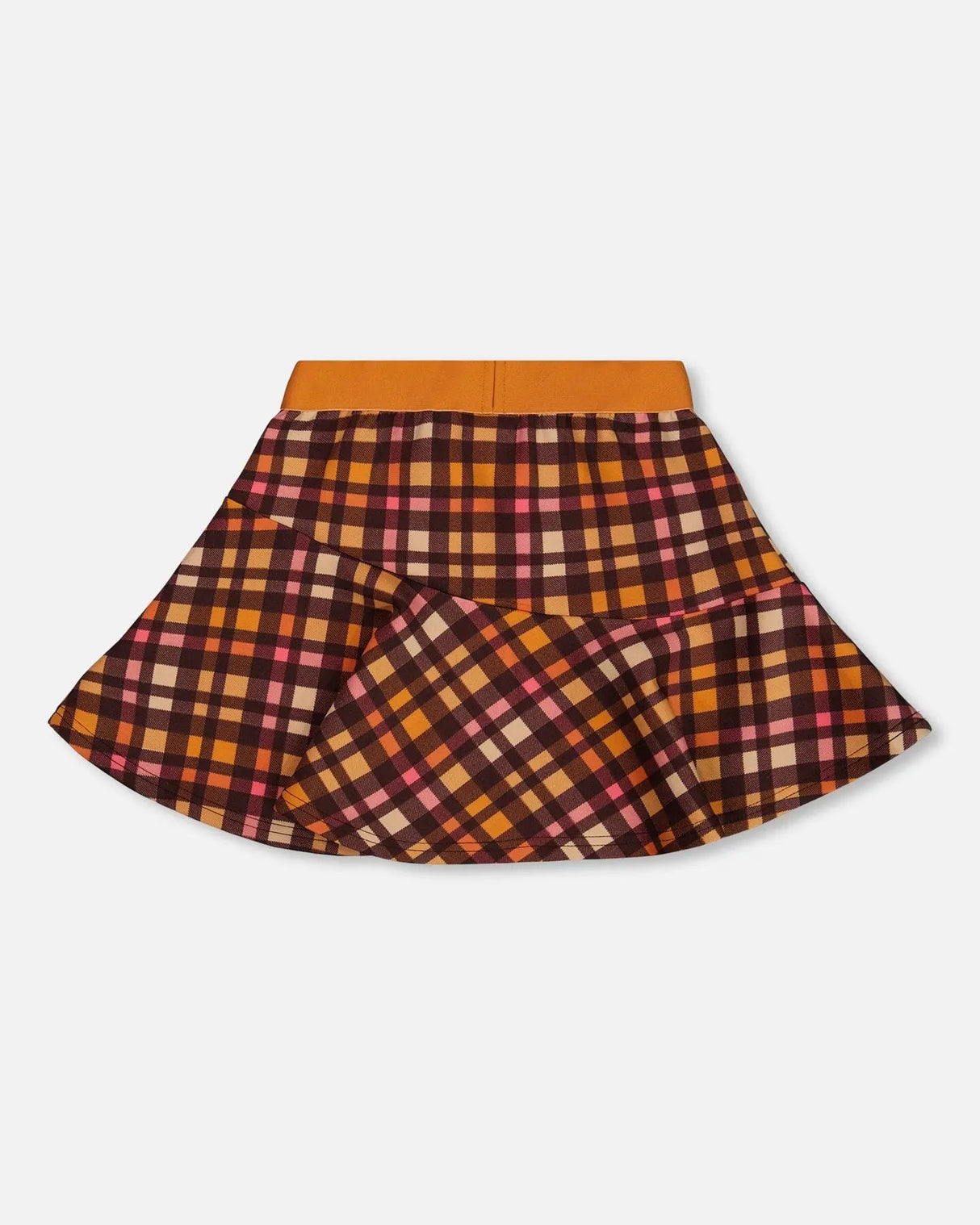 Milano Skirt Plaid Magenta And Brown | Deux par Deux | Jenni Kidz