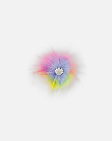 Multi-Colored Fake Fur Pompom For Hat | Deux par Deux | Jenni Kidz