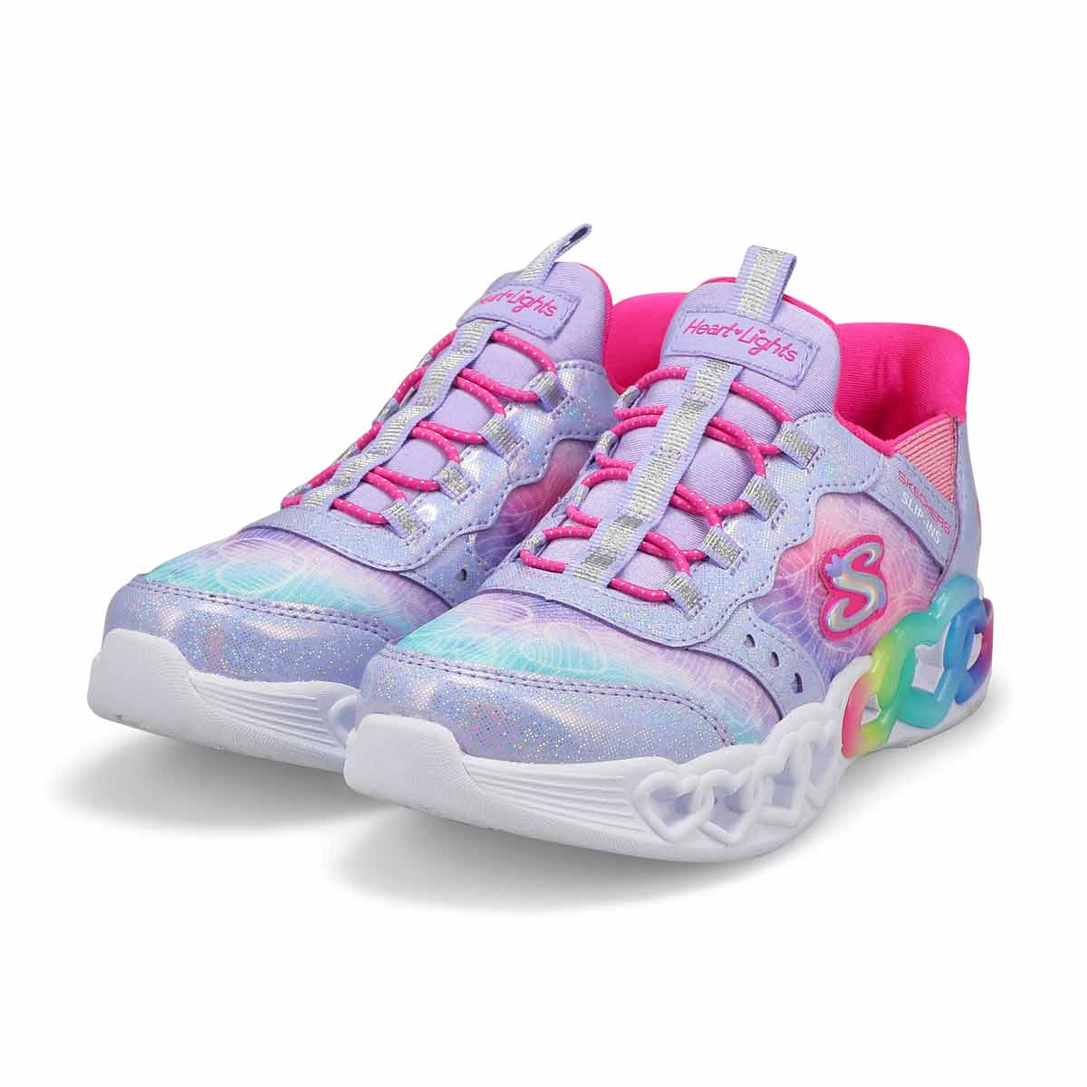 Youth Girls' Infinite Heart Lights - Lavender/Multi | Skechers | Skechers | Jenni Kidz