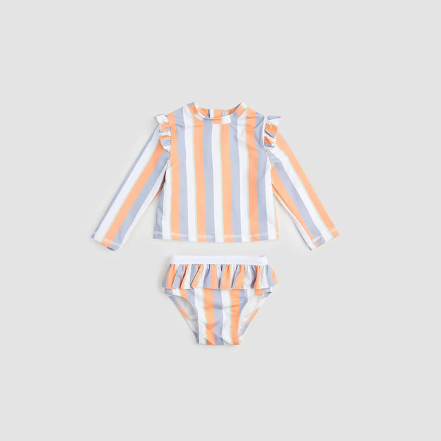 Multistripe Long-Sleeve Rashguard Swim Set | Miles The Label | Miles The Label | Jenni Kidz