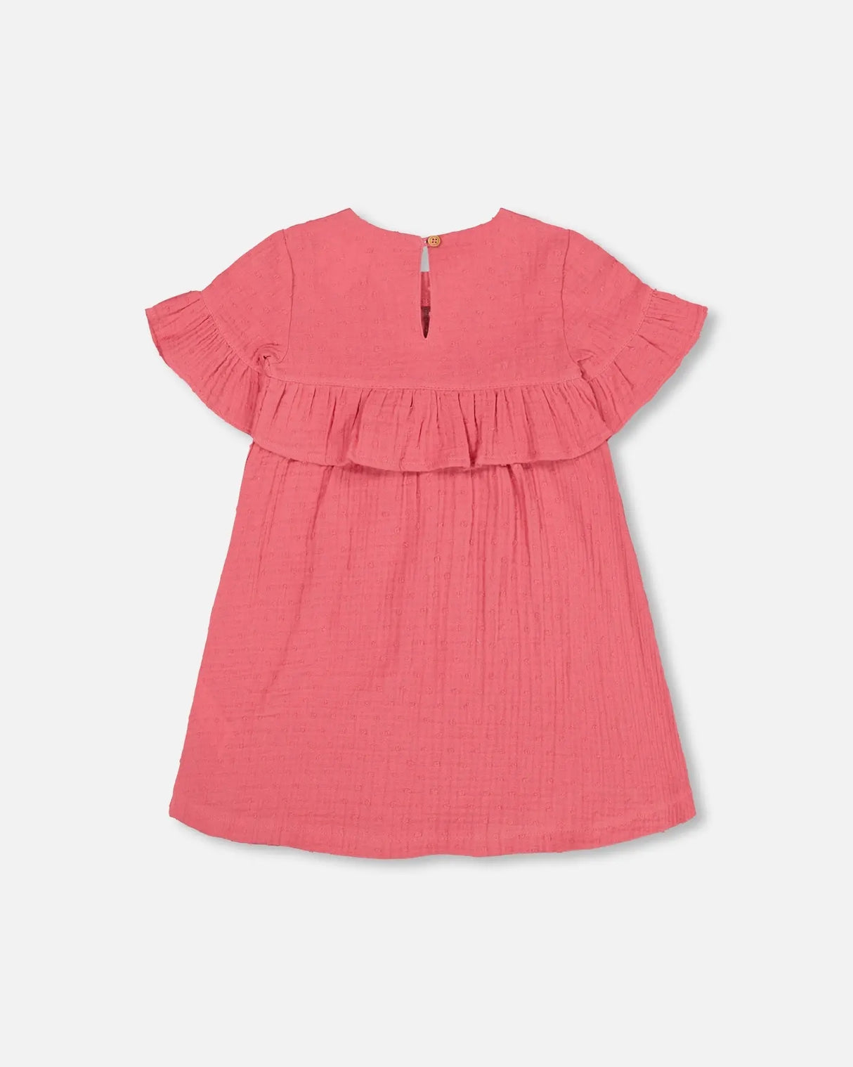 Muslin Dress With Frill Cherry | Deux par Deux | Jenni Kidz