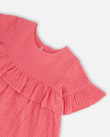 Muslin Dress With Frill Cherry | Deux par Deux | Jenni Kidz