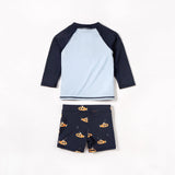Navy Raglan Rashguard and Submarine Swim Shorts Set | Petit Lem | Petit Lem | Jenni Kidz