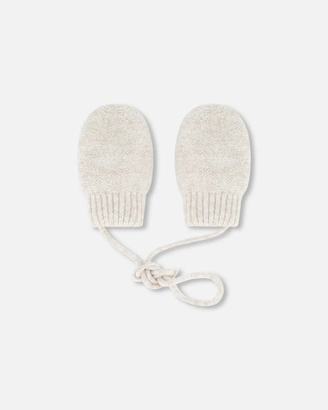 Newborn Knit Mittens No Thumbs Off White | Deux par Deux | Jenni Kidz