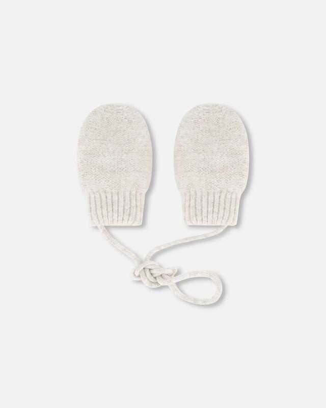 Newborn Knit Mittens No Thumbs Off White | Deux par Deux | Jenni Kidz