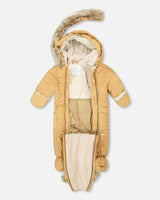 One Piece Baby Bear Face Snowsuit Doe Designed For Car Seat | Deux par Deux | Jenni Kidz