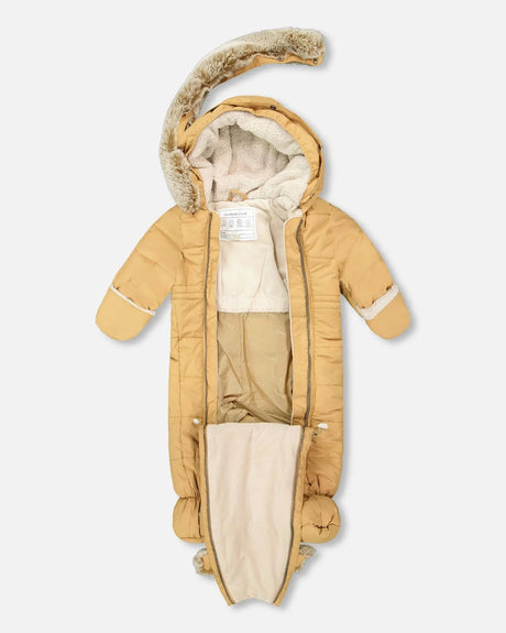 One Piece Baby Bear Face Snowsuit Doe Designed For Car Seat | Deux par Deux | Jenni Kidz