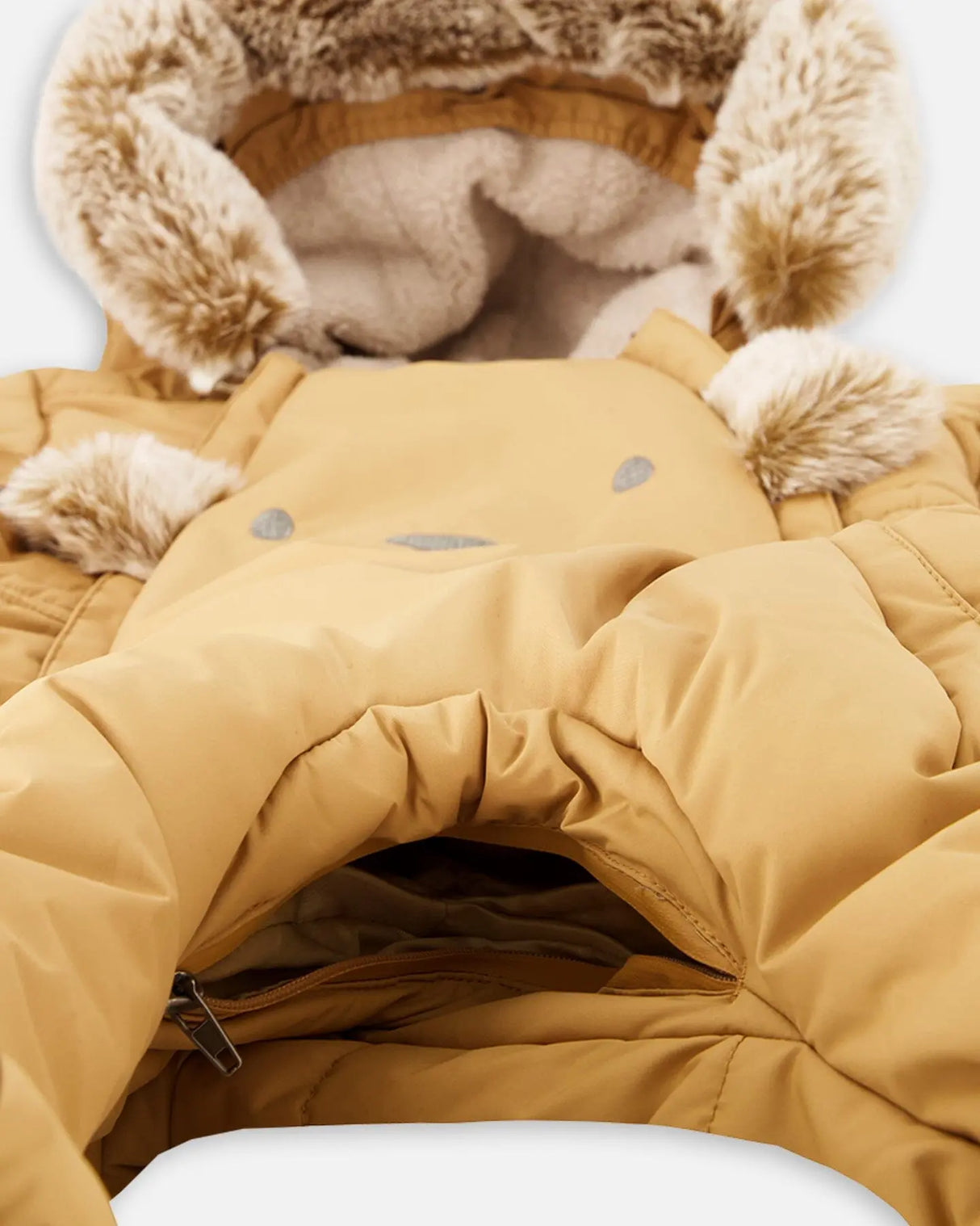 One Piece Baby Bear Face Snowsuit Doe Designed For Car Seat | Deux par Deux | Jenni Kidz