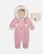 One Piece Baby Bear Face Snowsuit Orchid Designed For Car Seat | Deux par Deux | Jenni Kidz