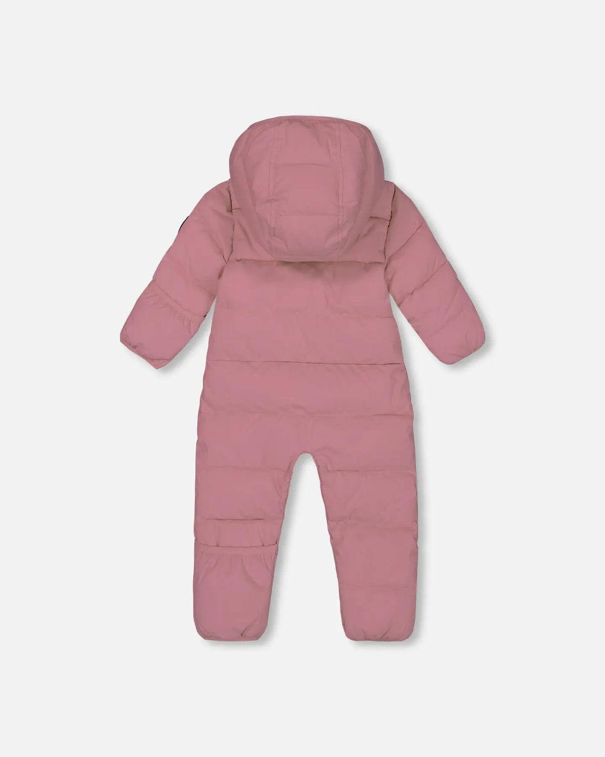 One-Piece Baby Cloud Compressible Snowsuit Designed For Car Seat Dusty Pink | Deux par Deux | Jenni Kidz