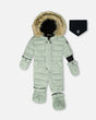 One-Piece Baby Original Puffy Snowsuit Sage Green | Deux par Deux | Jenni Kidz