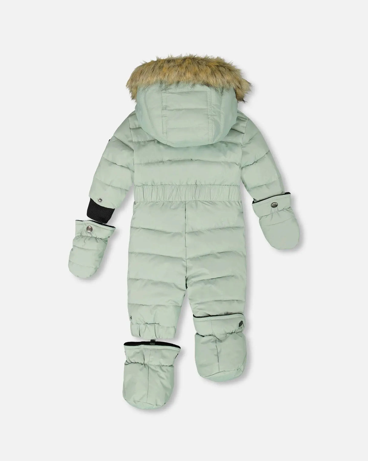 One-Piece Baby Original Puffy Snowsuit Sage Green | Deux par Deux | Jenni Kidz