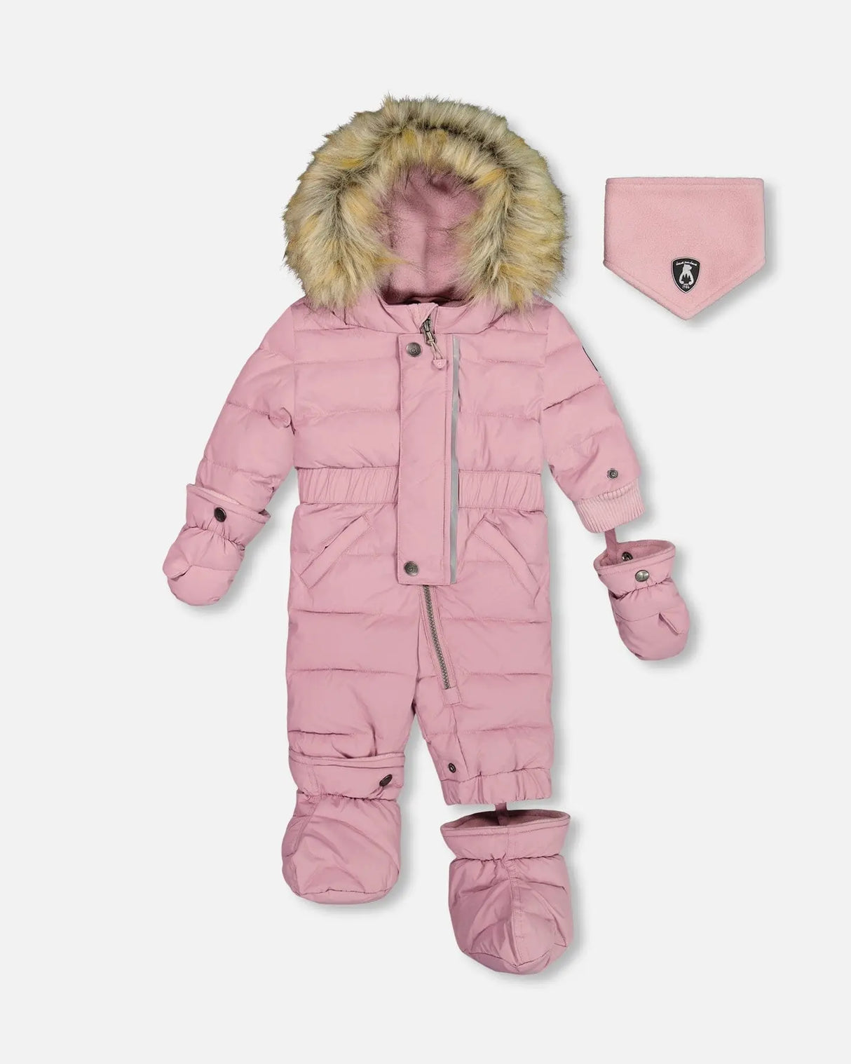 One Piece Baby Snowsuit Orchid | Deux par Deux | Jenni Kidz