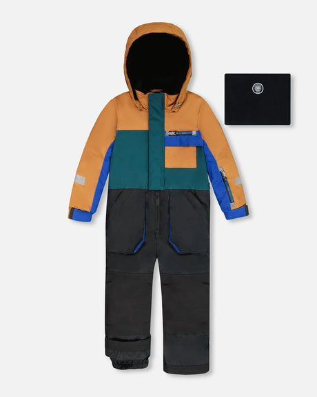 One-Piece Play Snowsuit Colorblocked And Black | Deux par Deux | Jenni Kidz