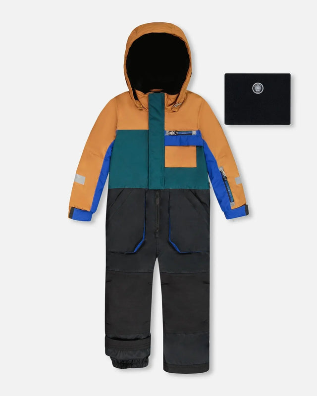 One-Piece Play Snowsuit Colorblocked And Black | Deux par Deux | Jenni Kidz