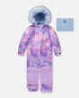 One-Piece Play Snowsuit Purple Geo | Deux par Deux | Jenni Kidz