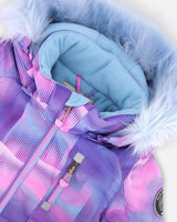 One-Piece Play Snowsuit Purple Geo | Deux par Deux | Jenni Kidz