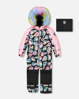 One-Piece Play Snowsuit Smiley Face Girl | Deux par Deux | Jenni Kidz