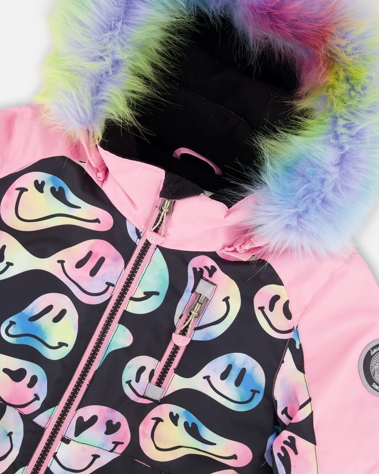 One-Piece Play Snowsuit Smiley Face Girl | Deux par Deux | Jenni Kidz