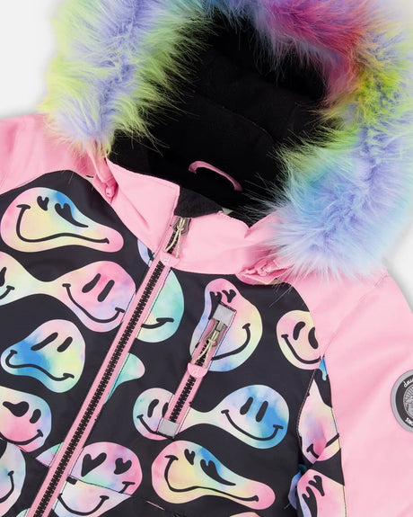One-Piece Play Snowsuit Smiley Face Girl | Deux par Deux | Jenni Kidz