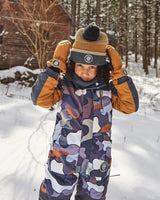 One Piece Snowsuit Dark Gray Printed Camo | Deux par Deux | Jenni Kidz