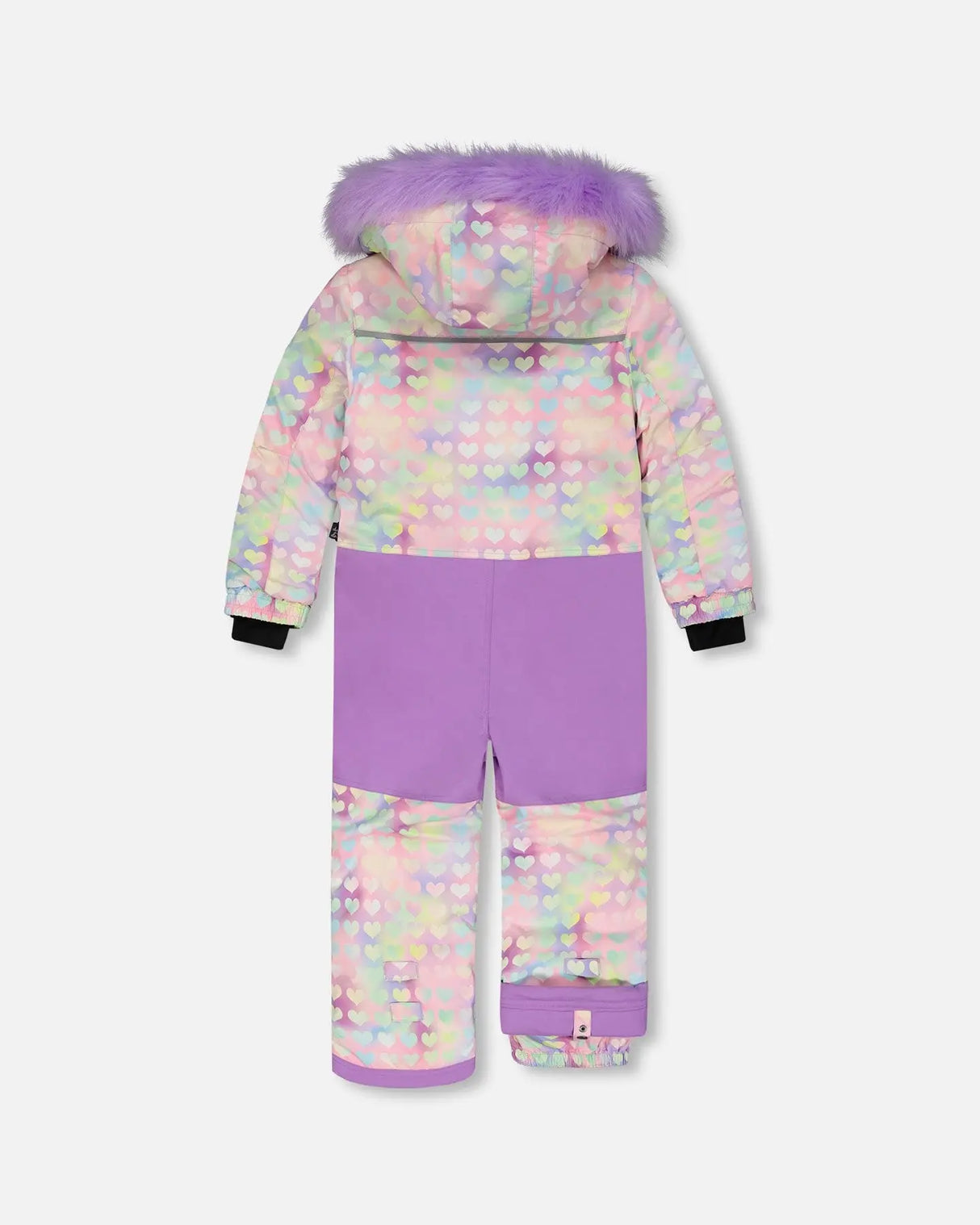 One Piece Snowsuit Lilac Printed Hearts | Deux par Deux | Jenni Kidz