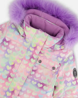 One Piece Snowsuit Lilac Printed Hearts | Deux par Deux | Jenni Kidz