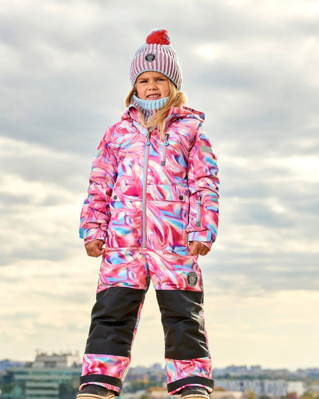 One Piece Snowsuit Printed Marble | Deux par Deux | Jenni Kidz