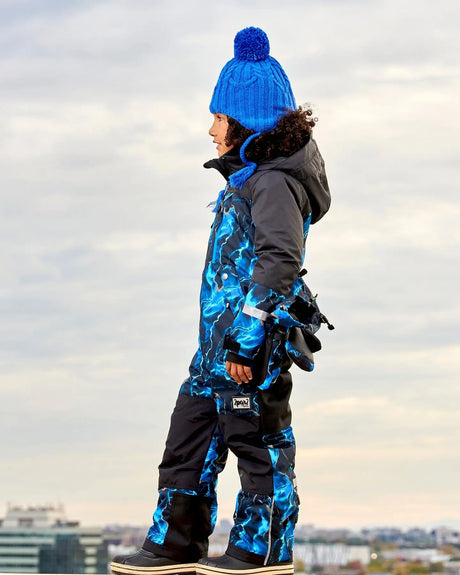 One Piece TEKNIK Snowsuit Black Printed Storm | Deux par Deux | Jenni Kidz