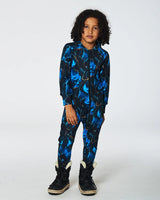 One Piece Thermal Underwear Black Printed Storm | Deux par Deux | Jenni Kidz