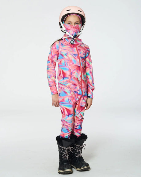 One Piece Thermal Underwear Printed Pink Marble | Deux par Deux | Jenni Kidz