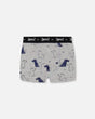 Organic Cotton Boxer Short Grey Mix Printed Dogs | Deux par Deux | Jenni Kidz