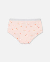 Organic Cotton Boyshort Pantie Pink Printed Flowers | Deux par Deux | Jenni Kidz