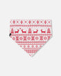 Organic Cotton Christmas Bandana For Dogs Red And White Fairisle | Deux par Deux | Jenni Kidz
